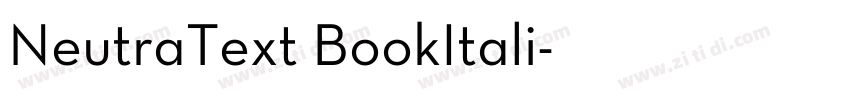 NeutraText BookItali字体转换 NeutraText BookItali字体转换